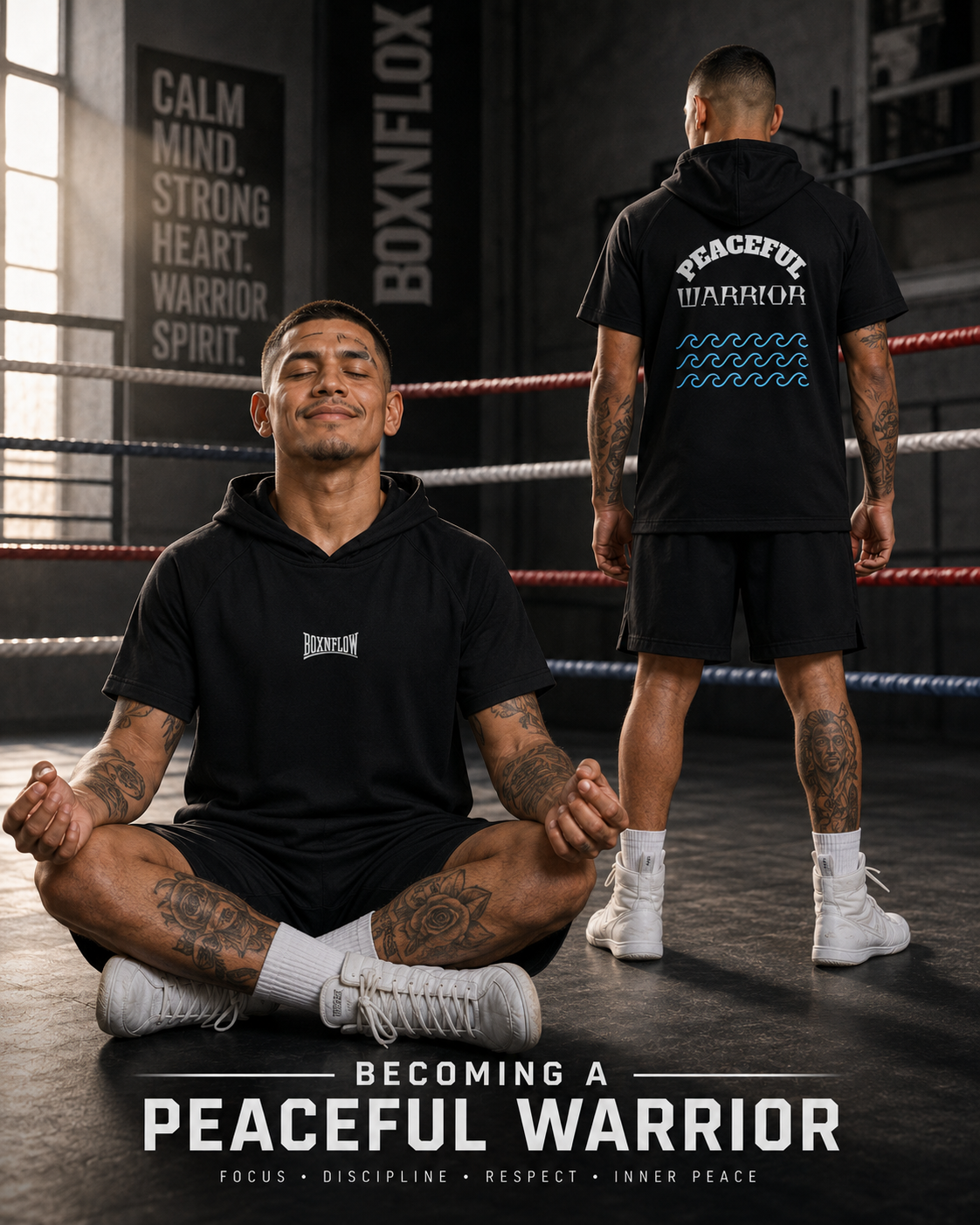Tri-Blend Wicking Short Sleeve Hoodie
